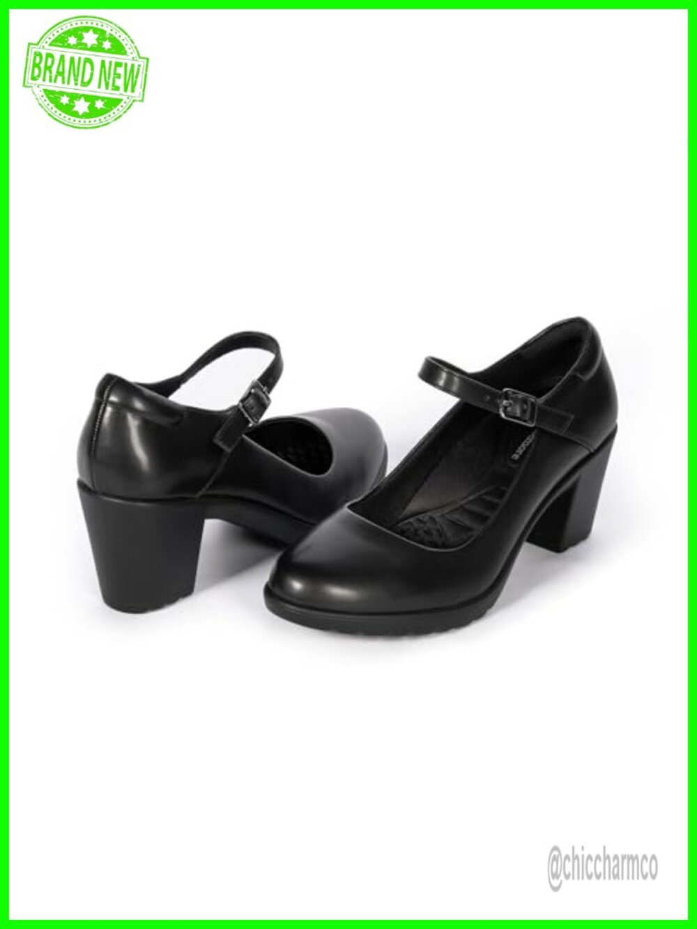 Mary Jane Heels with Arch Support, Chunky Block Heel Pumps for Women